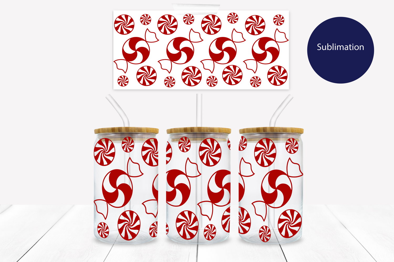 Christmas Libbey Sublimation Wraps