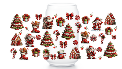 Cute Christmas 16 oz. Libbey Tumbler Sublimation Wrap