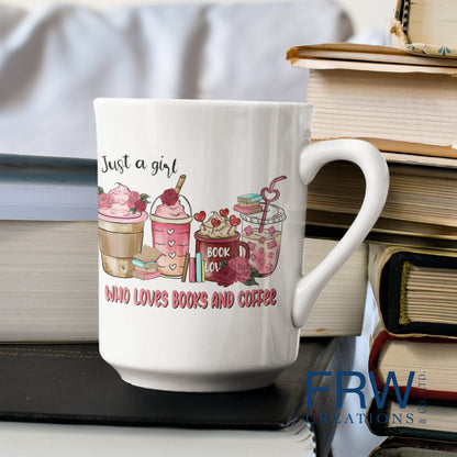 Just a Girl Who Loves Books and Coffee Sublimation Sheet Transfer