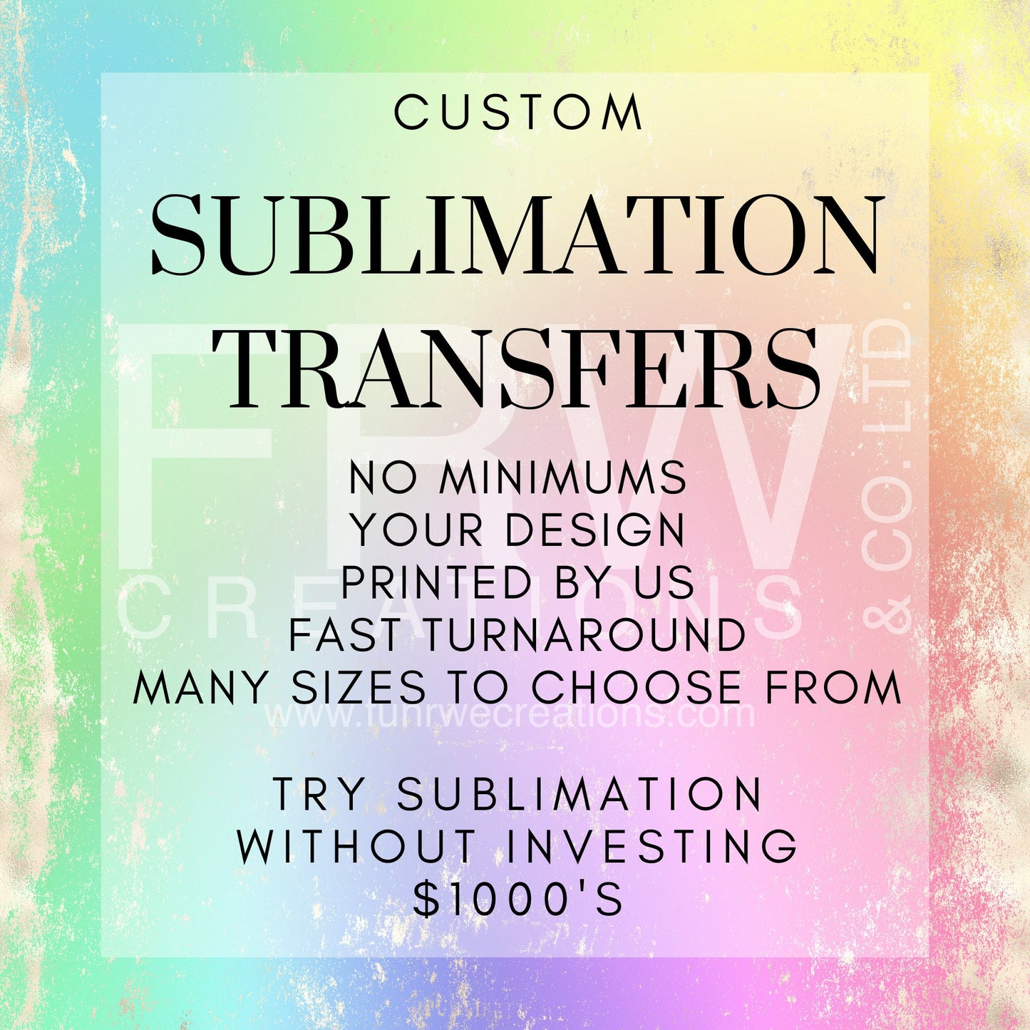 Custom Sublmation Transfers, Ready to Press Sublimation, Printing Service for T-Shirts, Sublimation Prints