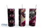 Skull Floral Sublimation Transfer, 20 oz. Skinny Tumbler