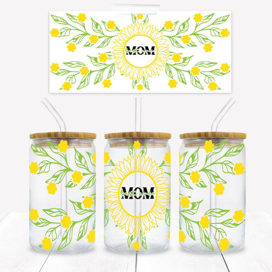 Mom 16 oz. Libbey Tumbler Wrap - Sublimation Wrap- Ready to Press Sublimation