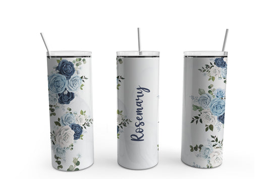 Custom Blue Roses Mom 20 oz. Sublimation Tumbler Transfer