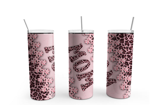 Mom Pink Leopard glitter Tumbler Sublimation Tumbler, Ready to Press Sublimation Transfer, 20 oz. Skinny Tumbler