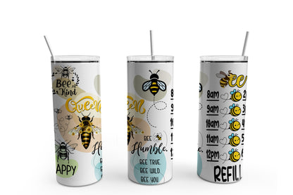 Bee Humble Water Tracker 20 oz. Sublimation Tumbler Transfer