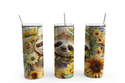 Cute Sloth 20 oz. Sublimation Tumbler Transfer