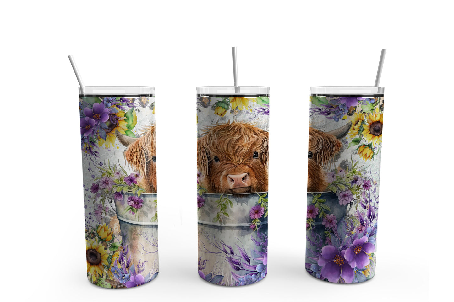 Baby Highland Cow 20 oz. Sublimation Tumbler Transfer