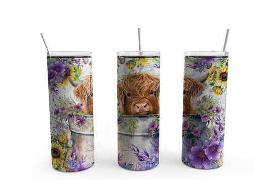 Baby Highland Cow 20 oz. Sublimation Tumbler Transfer