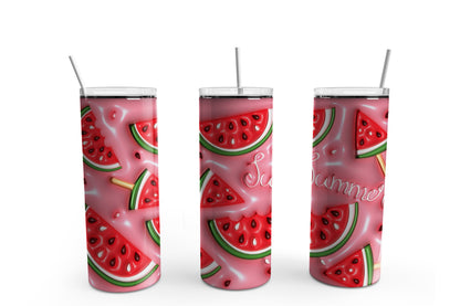 3D Watermelon Ice-cream 20 oz. Sublimation Tumbler Transfer