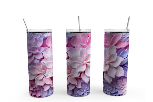 3D Flower BG #1 20 oz Tumbler Sublimation Transfer Wrap