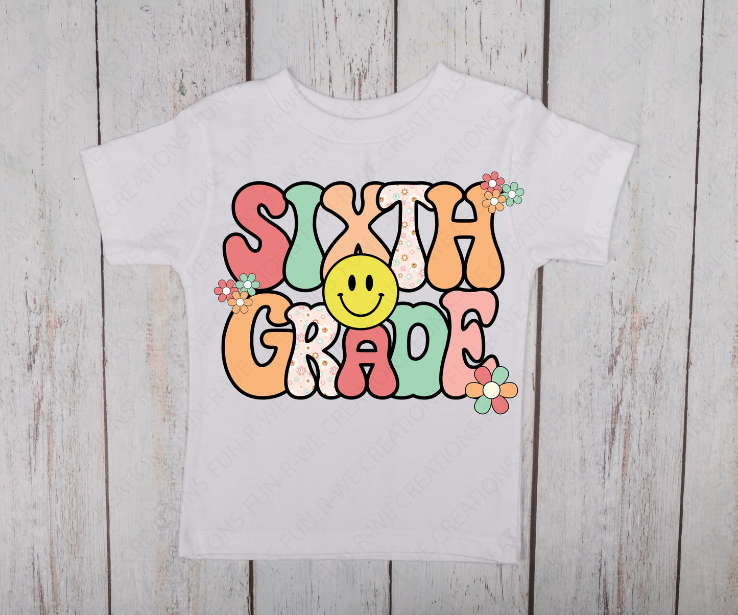 Sixth Grade Retro PNG, Jpeg, SVG Design for DTF, Dtg, sublimation