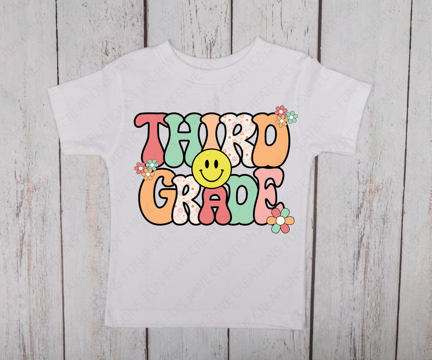 Third Grade Retro PNG, Jpeg, SVG Design for DTF, Dtg, sublimation