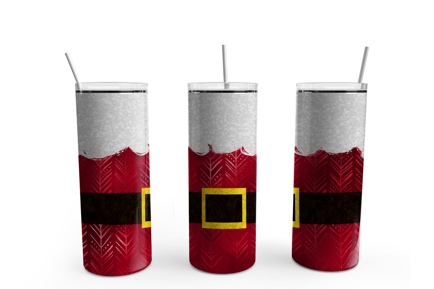 Santa Belt Tumbler Sublimation Tumbler, Ready to Press Sublimation Transfer, 20 oz. Skinny Tumbler