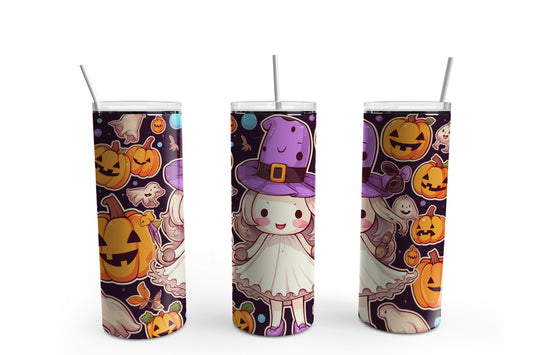 Cute Girl Halloween 20 oz. Sublimation Tumbler Transfer