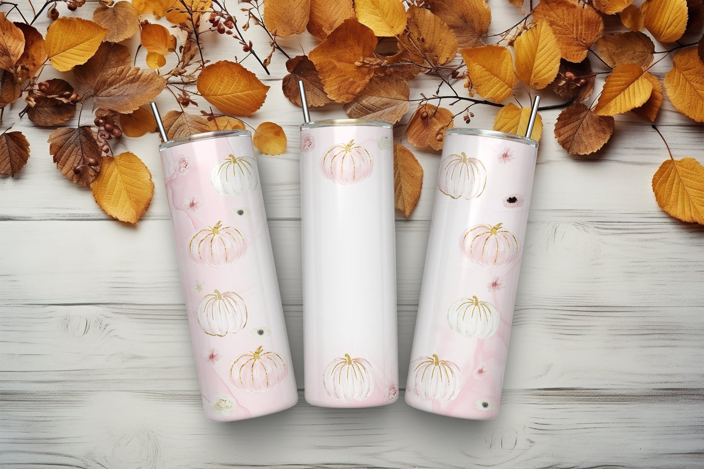 Sweet Pumpkins Sublimation Tumbler, Ready to Press Sublimation Transfer, 20 oz. Skinny Tumbler