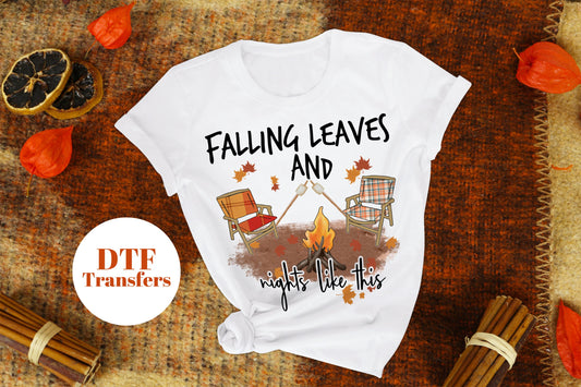 Fall Leaves and Nights LIke This Full Colour DTF transfers