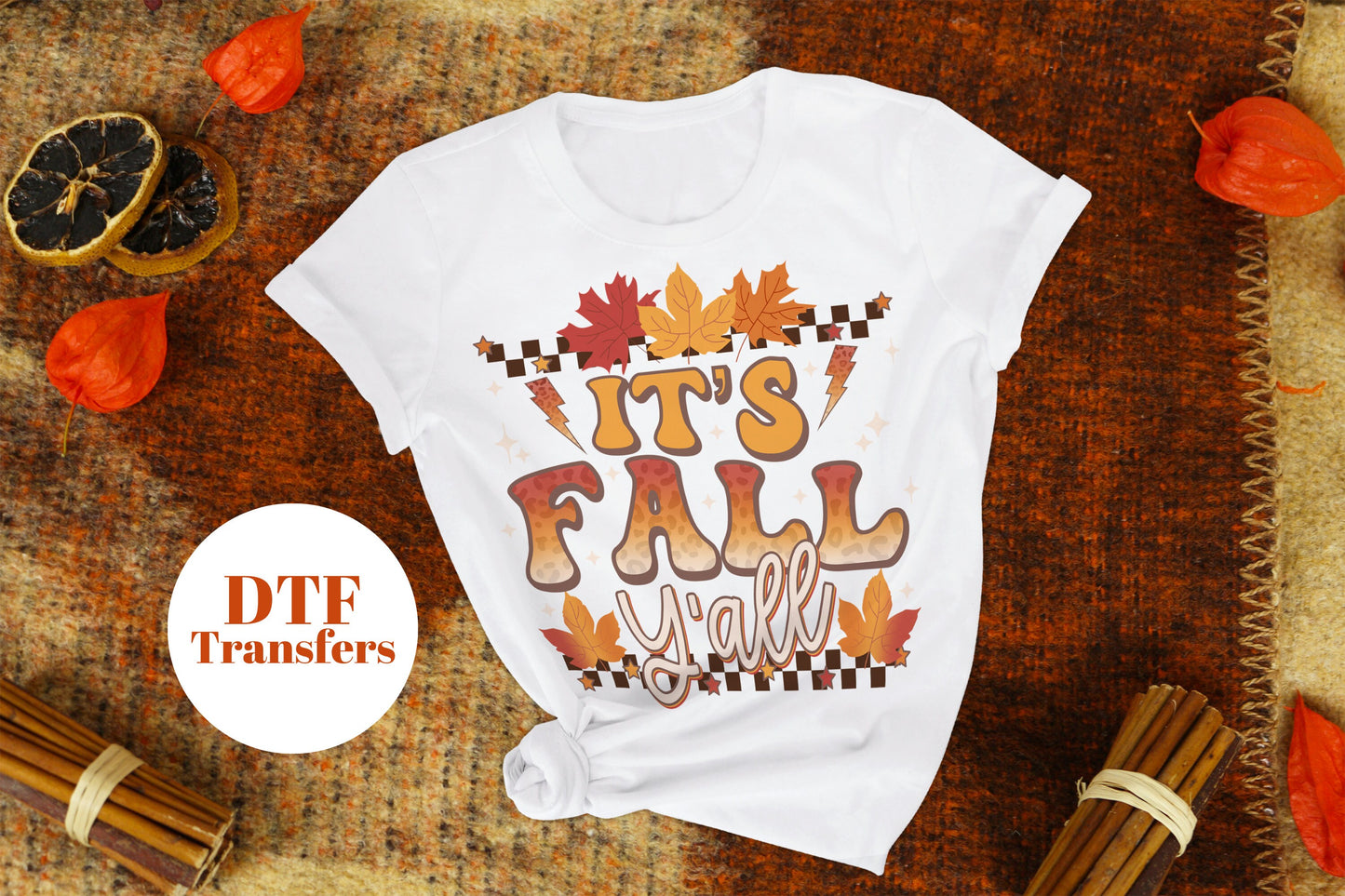 It's Fall Y'all- DTF Full Colour transfers