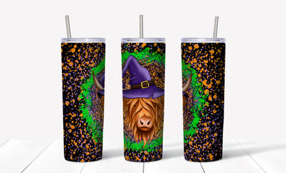 Highland Witch Cow Tumbler 20 oz. Sublimation Tumbler Transfer