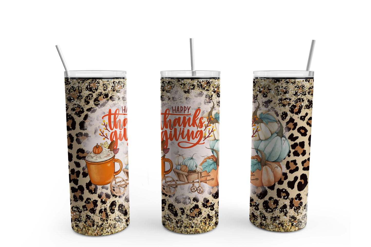 Happy Thanksgiving 20 oz. Sublimation Tumbler Transfer