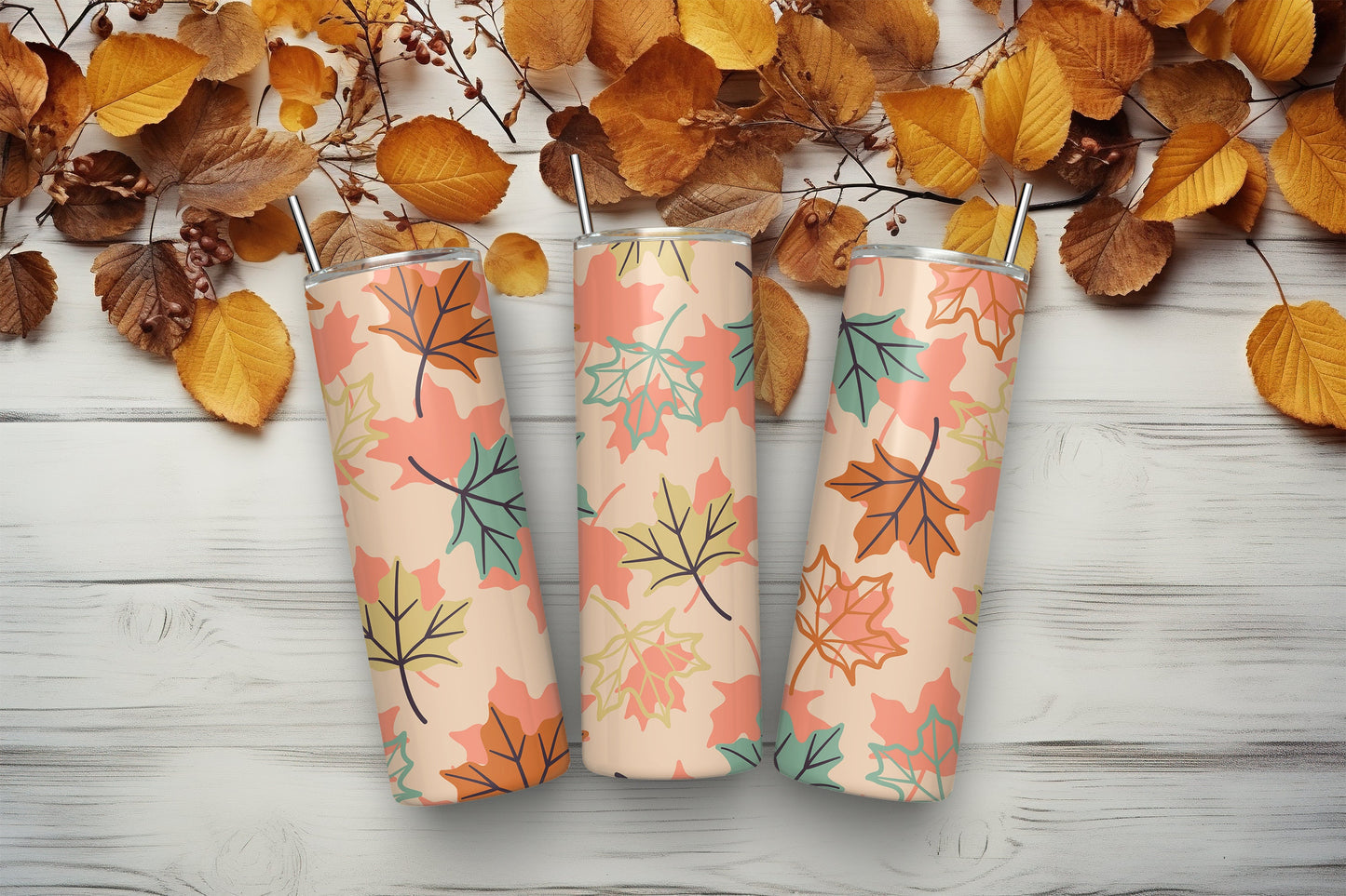 Autumn Leave #4 20 oz. Sublimation Tumbler Transfer