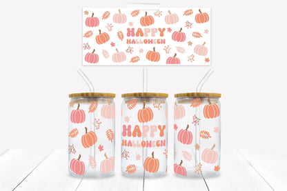 Happy Halloween 16 oz. Libbey Tumbler Wrap - Sublimation Wrap- Ready to Press Sublimation