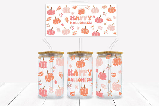 Happy Halloween 16 oz. Libbey Tumbler Wrap - Sublimation Wrap- Ready to Press Sublimation