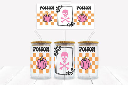 Poison 16 oz. Libbey Tumbler Wrap - Sublimation Wrap- Ready to Press Sublimation