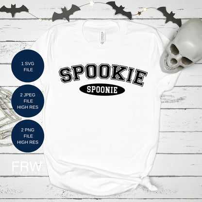 Spookie Spoonie Oval Digital File Instant Download png, dtf, dtg