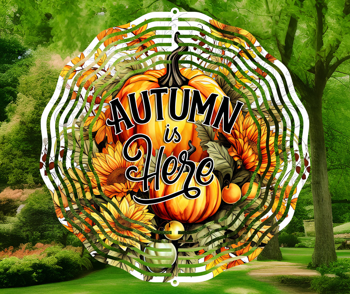 Autumn is Here Wind Spinner 8" Sublimation Transfer Ready to Press