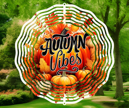 Autumn Vibes Wind Spinner 8" Sublimation Transfer Ready to Press