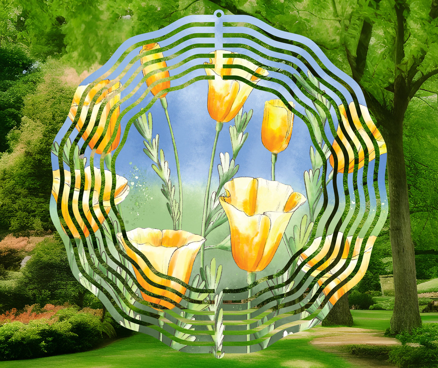 Daffodils Wind Spinner 8" Sublimation Transfer Ready to Press