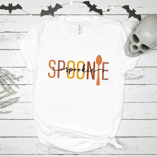 Spookie Spoonie Layered Text Fall Colours Sublimation Transfer