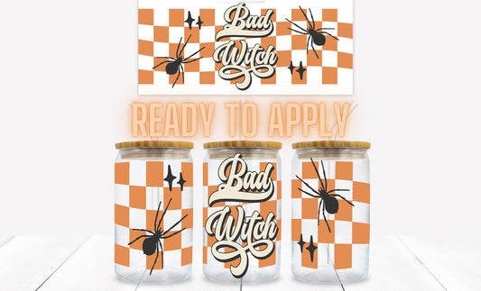 Bad Witch 16 oz. Libbey Tumbler Wrap – UV DTF transfer