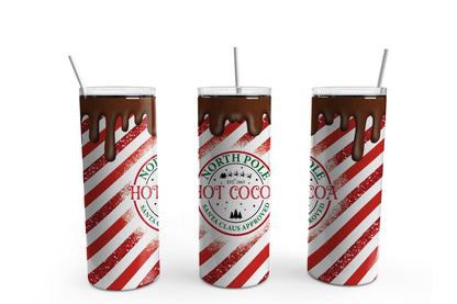 Hot Cocoa North Pole Santa Approved 20 oz. Sublimation Tumbler Transfer