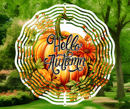 Hello Autumn #5 Wind Spinner 8" Sublimation Transfer Ready to Press