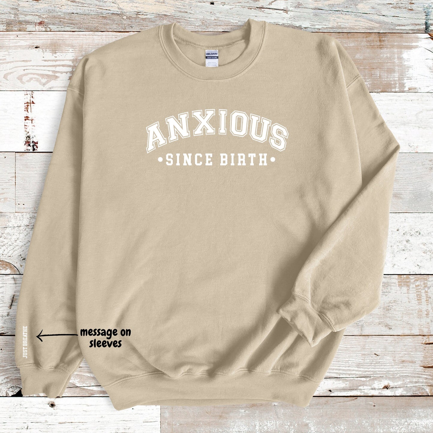 Anxious Since Birth bonus text for sleeves Instant Download png, dtf, dtg