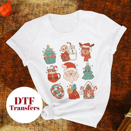 Retro Christmas - DTF Full Colour transfers