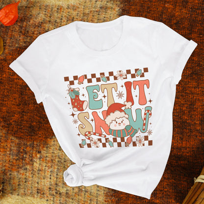 Retro Let It Snow Sublimation Sheet Transfer -Ready to Press