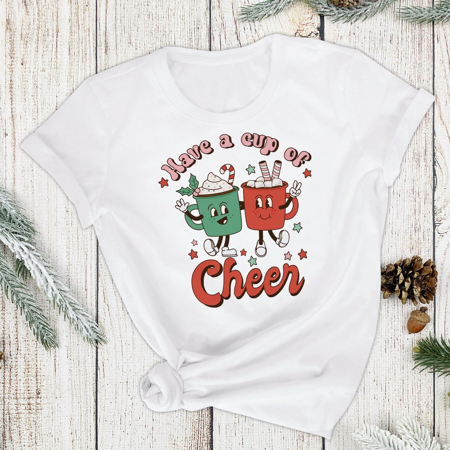 Retro Have a Cup of Cheer Sublimation Sheet Transfer -Ready to Press