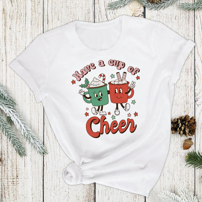 Retro Have a Cup of Cheer Sublimation Sheet Transfer -Ready to Press