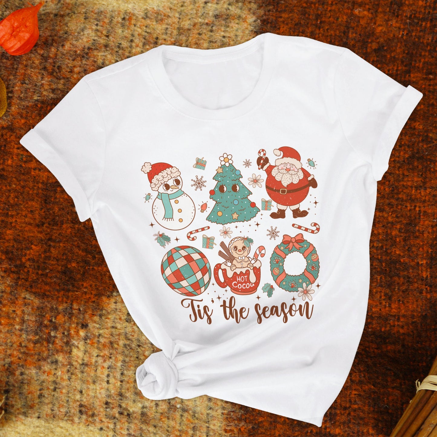 Retro Christmas Graphic Sublimation Sheet Transfer -Ready to Press