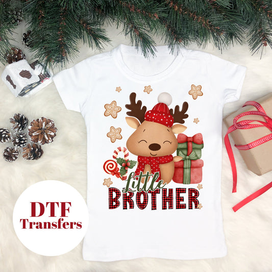 Cute Little Brother Reindeer - DTF Full Colour transfers