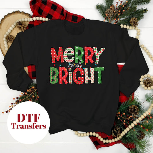 Merry & Bright - DTF Full Colour transfers