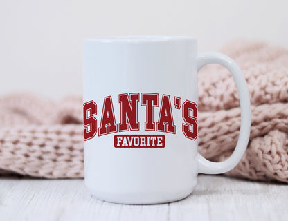 Santa's Favorite Coffee Mug Sublimation Transfer