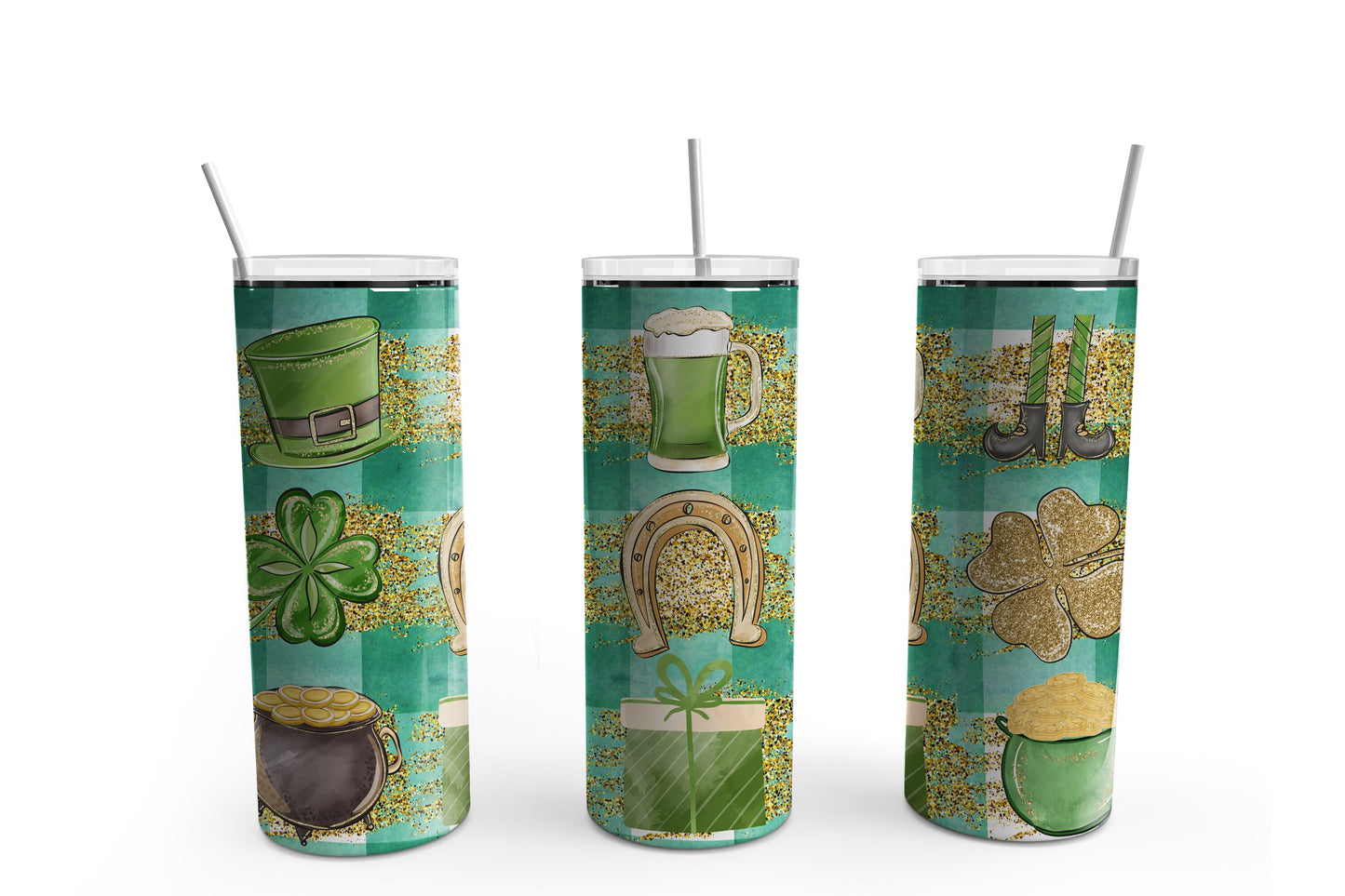 Glitter St. Patrick's Day 20 oz. Sublimation Tumbler Transfer