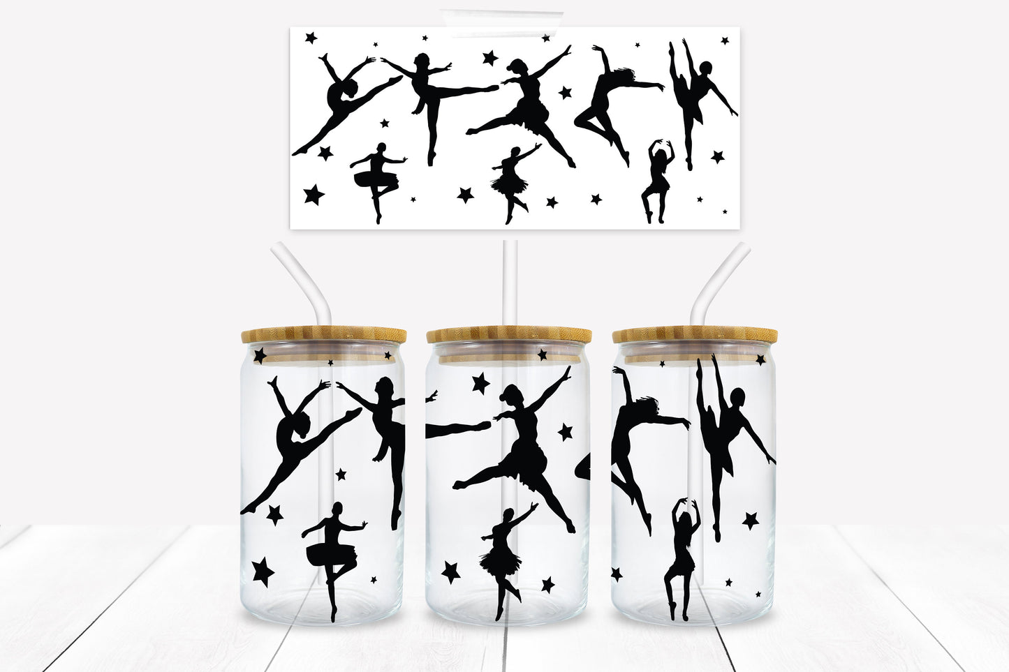 Dance 16 oz. Libbey Tumbler Wrap - Sublimation Wrap- Ready to Press Sublimation