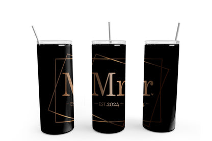 Mrs. 2024 Tumbler Sublimation Tumbler, Ready to Press Sublimation Transfer, 20 oz. Skinny Tumbler