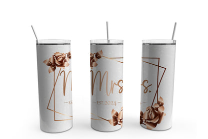 Mrs. 2024 Tumbler Sublimation Tumbler, Ready to Press Sublimation Transfer, 20 oz. Skinny Tumbler