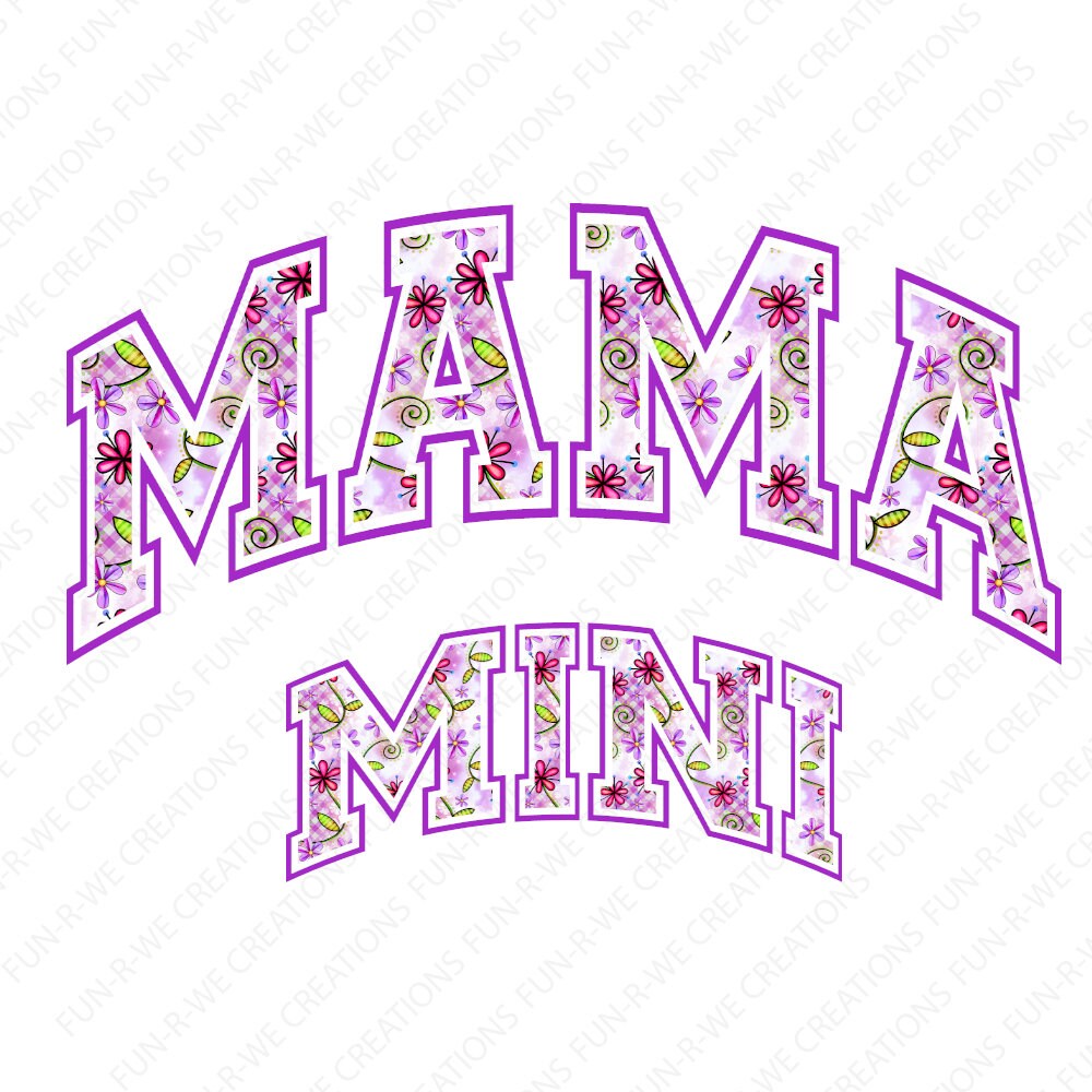 Mama and Mini Doodle png, varsity png