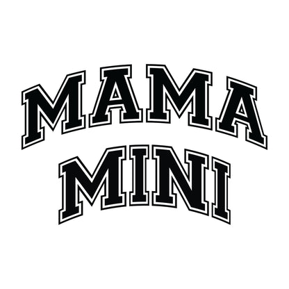 Mama and Mini Varsity Curved and Bulge PNG SVG